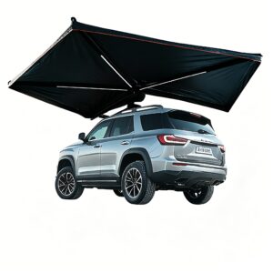 270 degree car awning deployed on an SUV