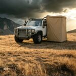 Portable car side privacy tent
