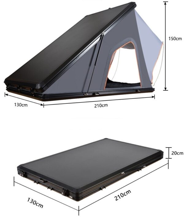 Aluminum Hard Shell Triangle Roof Top Tent