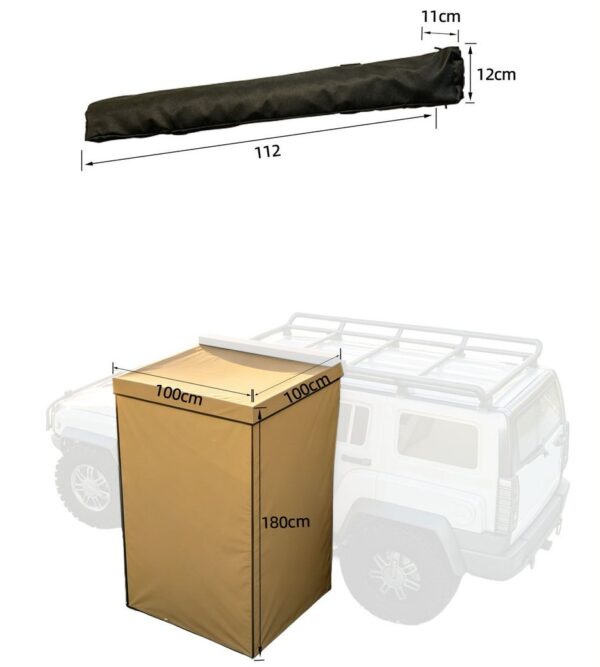 Portable car side privacy tent