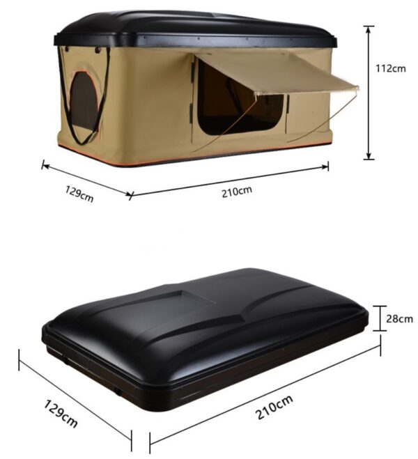 Vertical pop-up rooftop tent for SUV