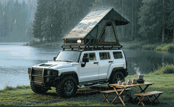 Ultra-thin roof top tent