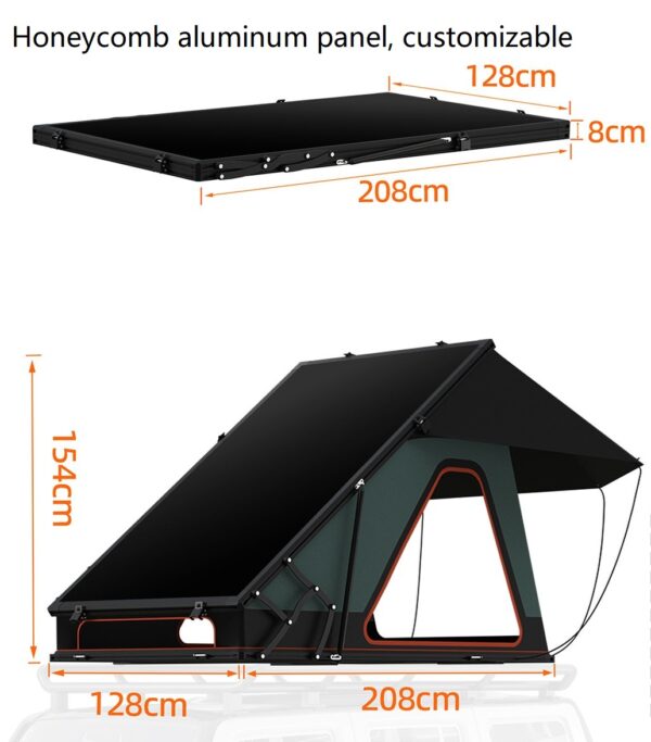 Ultra-thin roof top tent