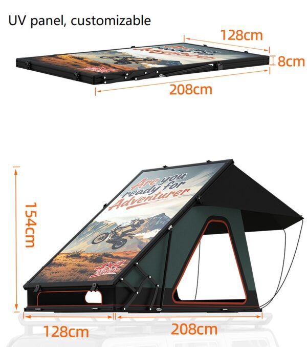 Ultra-thin roof top tent