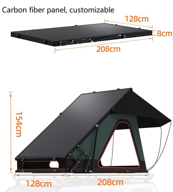 Ultra-thin roof top tent