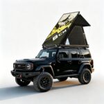 Ultra-thin hard shell roof top tent