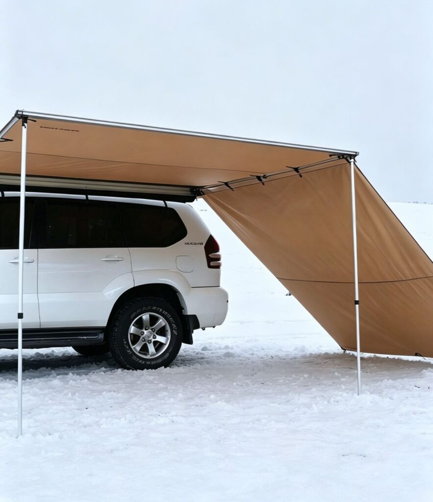 Waterproof car side awning extension