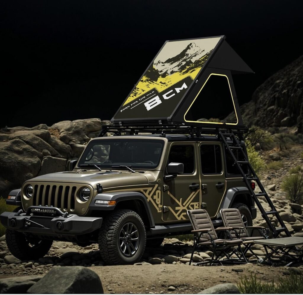 Wholesale Triangle Hard Shell Car Rooftop Tent