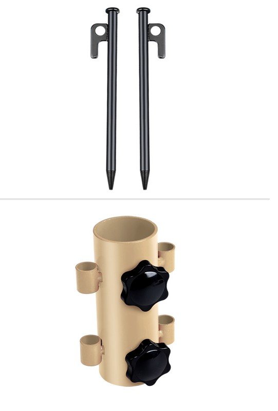 Windproof Tarp Pole Ground Anchor