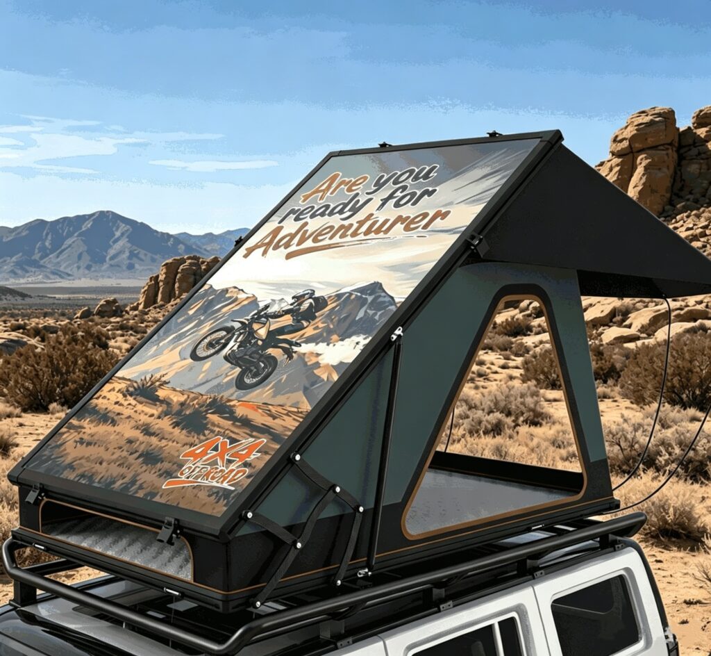 Hard shell roof top tent