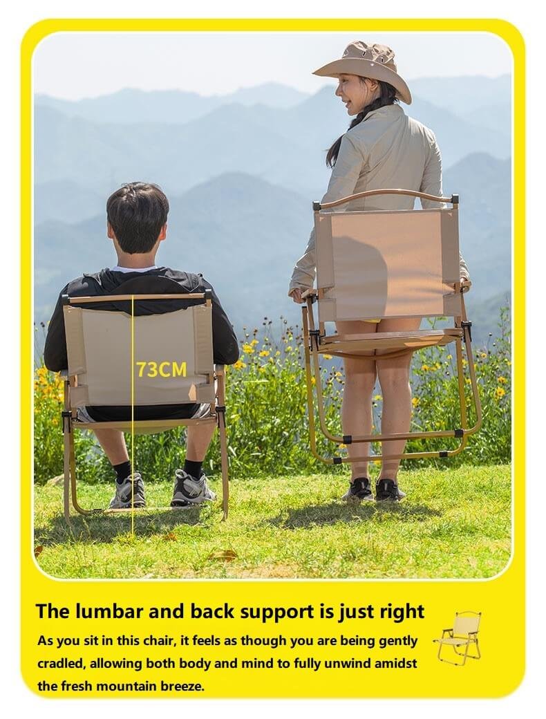Portable beech wood armrest camp chair supplier