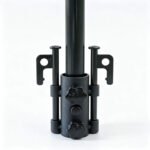 Adjustable Awning Pole Base with Ground Stakes