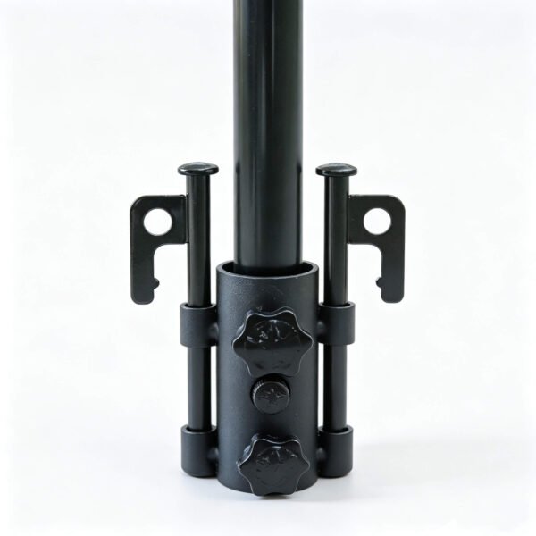 Adjustable Awning Pole Base with Ground Stakes