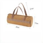 Washed Canvas Cylindrical Hand-Held Nail Bag