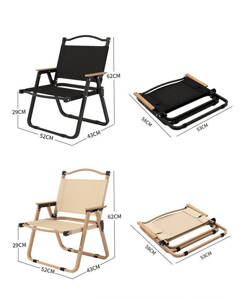 Portable beech wood armrest camp chair supplier