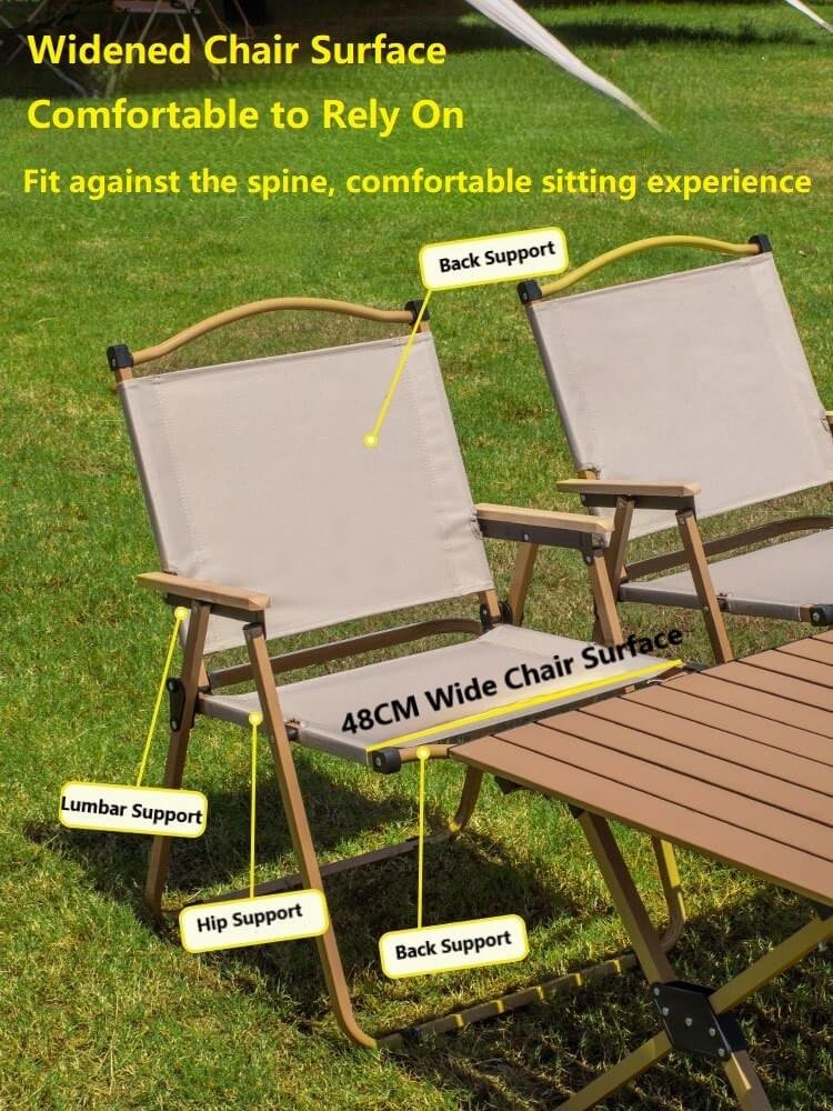 Portable beech wood armrest camp chair supplier