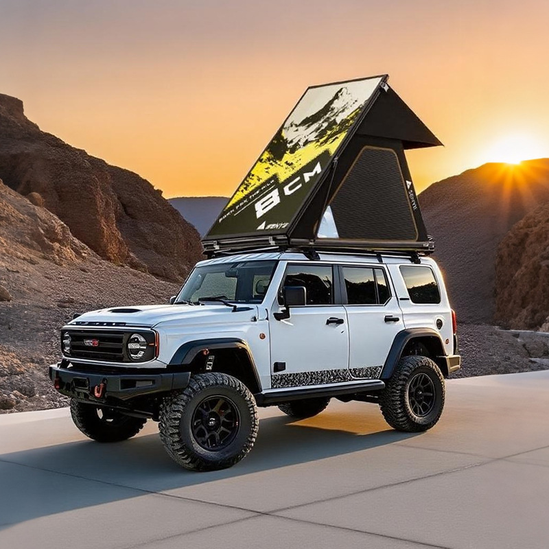 8cm Ultra-thin hard shell roof top tent