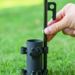 Tent pole fixed holder