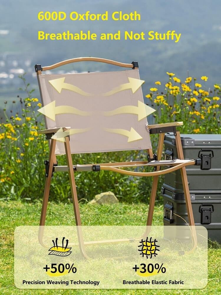 Portable beech wood armrest camp chair supplier