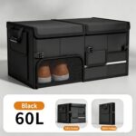 Car trunk storage box with handles