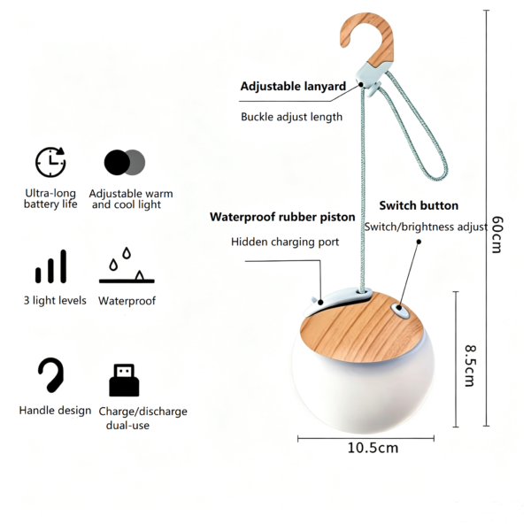 Portable Hanging Tent Light