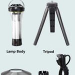3-in-1 rechargeable tent lantern with tripod
