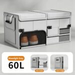 Car trunk storage box with handles