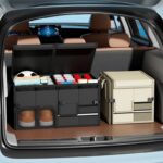 Foldable car trunk organizer