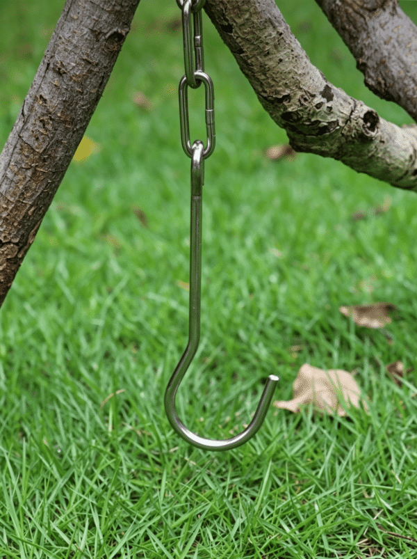 Adjustable stainless steel campfire tripod board for outdoor cooking