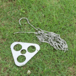 Adjustable stainless steel campfire tripod board for outdoor cooking