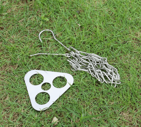 Adjustable stainless steel campfire tripod board for outdoor cooking