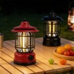 rechargeable vintage hurricane lantern with hook